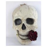 Wall Hanging Skull With Red Rose. 19ï¿½ï¿½x12ï¿½ï¿½