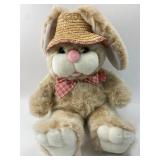 JCPenney Plush Bunny With Straw Hat