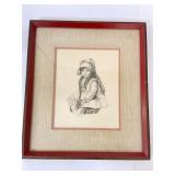 Jennie Tomao "Sunday Bonnet" Lithograph