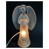 Frosted Glass Angel Light With Isaiah 60:19 Verse