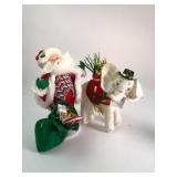 Annalee Christmas Santa & Elephant Figures