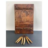 Wooden Wall Plaque & Stainless Steel Spreaders