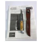 Queen Cutlery Bird & Trout Knife With Sheath