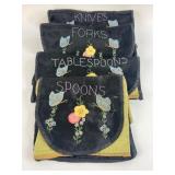 Embroidered Cutlery Rolls