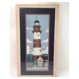 Paul Jamieson Lighthouse Print Framed 14 x 26
