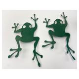 2 Metal Frogs By Artist Dated 2007