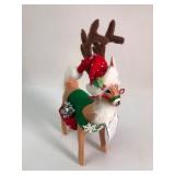 Annalee Snowflake Deer Amber Figure