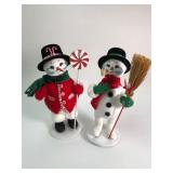 10" Snowman Figurines With Holiday Accessories