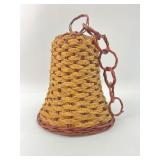 Handwoven Bell-Shaped Basket With Handle
