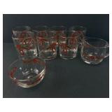 Anchor Hocking 7 Cups, Small Bowl & Creamer