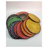 12 Woven Round Coasters & Box
