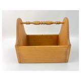Wooden Storage Caddy With Handle