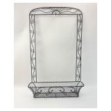 Wire Frame Wall Shelf With Basket