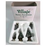 Dept 56 Village Snowy Evergreens Set