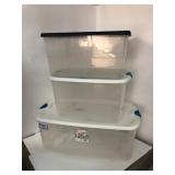 Sterilite Storage Box Lot With Lids