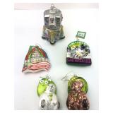 5 New With Tags Christmas Ornaments
