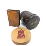 Wooden Boxes & Book-Shaped Storage Lot