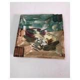 Hand-Painted Japanese Ceramic Tray 7 x 7"