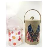 Polka Dot & Eagle Ice Buckets With Handles