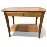 Wood Desk With Flip Down Drawer Front