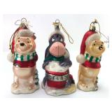Disney Glass Winnie The Pooh Ornaments