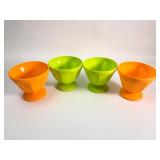 4 Plastic Sherbet Bowls