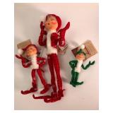 Annalee Christmas Elf Dolls Set Of 3