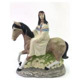 1991 TMD Woman On Horse Figurine