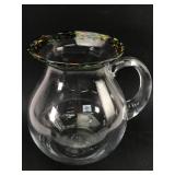 Mexican Hand-Blown Confetti Rim Bola Pitcher