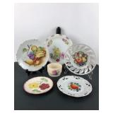 Hand-Painted Decorative Plates & Bowl