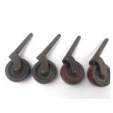 4 Vtg Wood & Iron Castors 2´´