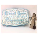 Willow Tree Angel & Count Your Blessings Plaque