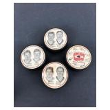 4 Detroit Red Wings Souvenir Pucks