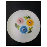 Vintage Italian Plastic Floral Plate 13.25 Inches