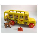 Vintage 1965 Fisher Price Little People School Bus