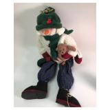 Snowman Plush Doll With Green Hat & Scarf