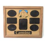Camping-Themed Oak Picture Frame