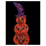 Light Up Stacked Pumpkins 36 Tall