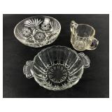 Glass Bowls & Creamer