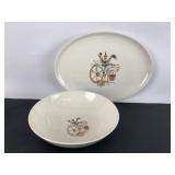 Taylor Smith Oval & Round Ceramic Dishes With Weat
