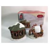 St. Nicholas Square Reindeer Barn & Sleigh