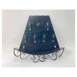 Black Metal Wall-Mounted Key Rack