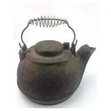 Wagner Ware Cast Iron Kettle With Coil Handle