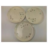 Three W.S. George Celeste Atomic Starburst Plates
