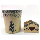 Robinson Ransbottom Blue Spongeware Items