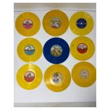 9 Yellow & Blue Childrenï¿½s Vinyl Records