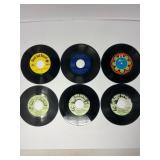 6 Vintage Childrenï¿½s 45 RPM Vinyl Records