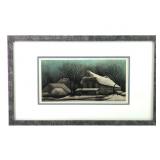 Koichi Sakamoto Pencil Signed Etching In Frame