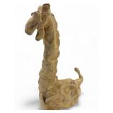 Handmade Giraffe Pottery Statue 8 Inches Tall