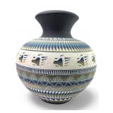 Navajo Handmade Pottery Vase By JMSN